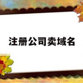 注册公司卖域名(注册公司卖域名怎么处罚)