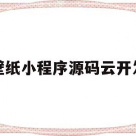 壁纸小程序源码云开发(壁纸精选小程序)