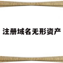 注册域名无形资产(域名作为无形资产摊销)