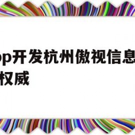 app开发杭州傲视信息技术权威(傲视科技)