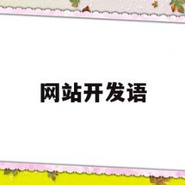网站开发语(网站开发语言)