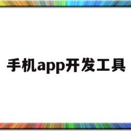 手机app开发工具(手机app开发工具在哪里)
