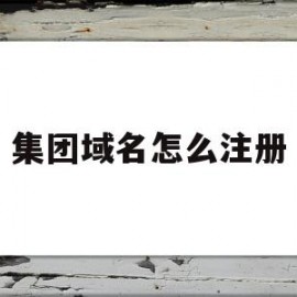 集团域名怎么注册(集团域名和网址域名)