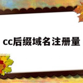 cc后缀域名注册量(域名后缀cc是什么意思)