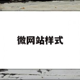 微网站样式(web网页样式)
