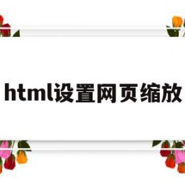 html设置网页缩放(html怎么缩小整个网页)