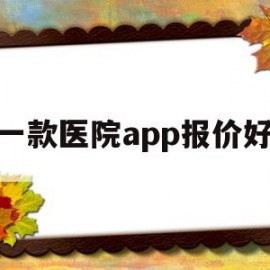 做一款医院app报价好多(做一款医院app报价好多钱)