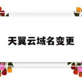 天翼云域名变更(天翼云服务器绑定域名)