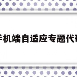手机端自适应专题代码(手机站自适应代码)