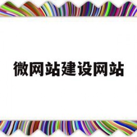 微网站建设网站(微网站制作流程)