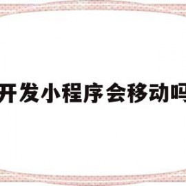 开发小程序会移动吗(小程序数据会被开发者控制吗)
