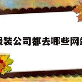 服装公司都去哪些网站(服装公司都去哪些网站招聘)