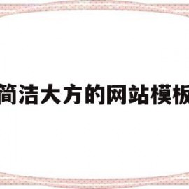 简洁大方的网站模板(简洁大方的网站模板有哪些)