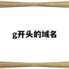 g开头的域名(gg是哪里的域名)