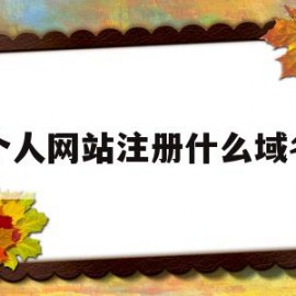 个人网站注册什么域名(个人网站注册什么域名好)