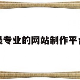 最专业的网站制作平台(最专业的网站制作平台有哪些)