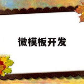 微模板开发(模板开发建站)