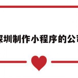 深圳制作小程序的公司(深圳市小程序科技有限公司)