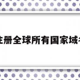 注册全球所有国家域名(注册一个国际域名需要多少钱)