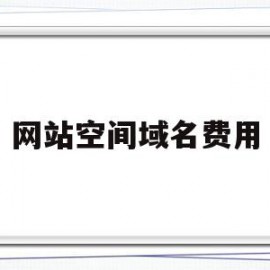 网站空间域名费用(域名空间费用是什么意思啊)