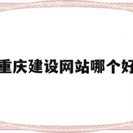 重庆建设网站哪个好(重庆建设工程建设信息网)