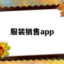 服装销售app(服装销售app哪个好用)