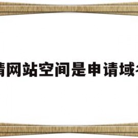 申请网站空间是申请域名吗(申请网站空间是申请域名吗安全吗)