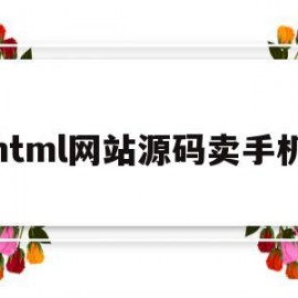 html网站源码卖手机的简单介绍