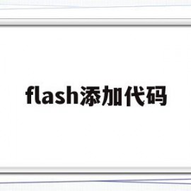 flash添加代码(flash如何添加代码)