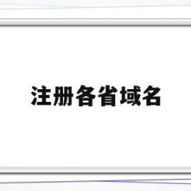 注册各省域名(国内注册域名)