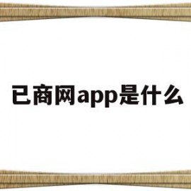 已商网app是什么(已商网app是什么意思啊)