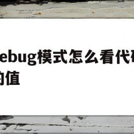 debug模式怎么看代码的值(debug常用的指令有哪几个)