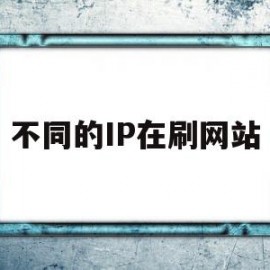 不同的IP在刷网站(不同ip点击)