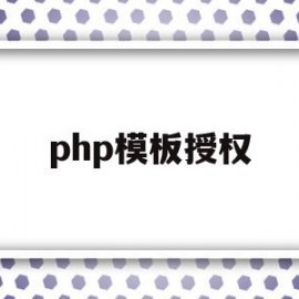 php模板授权(php授权源码)