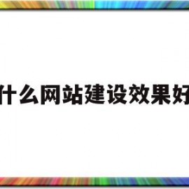 什么网站建设效果好(什么网站建设效果好一点)