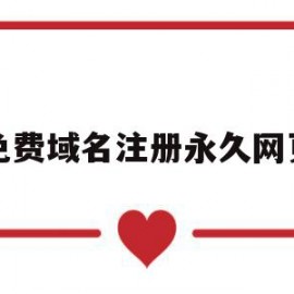 免费域名注册永久网页(免费域名注册永久网页登录)