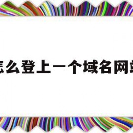怎么登上一个域名网站(怎么登录域名网管理网站)