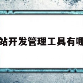 关于网站开发管理工具有哪些的信息