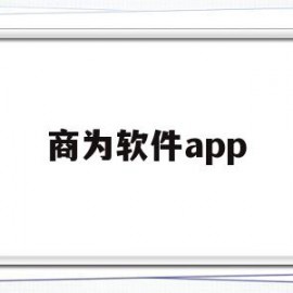 商为软件app(商软是什么)