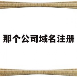 那个公司域名注册(公司域名注册要收费吗)