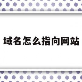域名怎么指向网站(如何用域名)