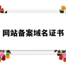 网站备案域名证书(备案域名证书是什么)