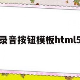 关于录音按钮模板html5的信息