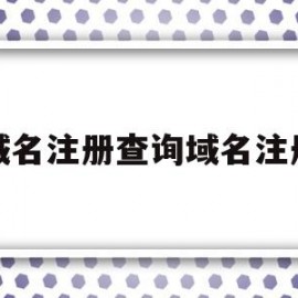 域名注册查询域名注册(域名 注册 查询)