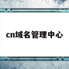 cn域名管理中心(登陆域名管理平台)