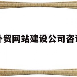 外贸网站建设公司咨询(外贸营销型网站建设公司)