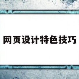 网页设计特色技巧(网页设计作品特色及亮点)