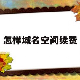 怎样域名空间续费(域名和空间续费多少钱一年)