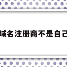 域名注册商不是自己(域名注册商不是自己名字)