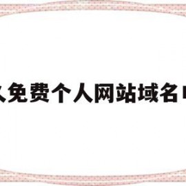 包含永久免费个人网站域名申请的词条